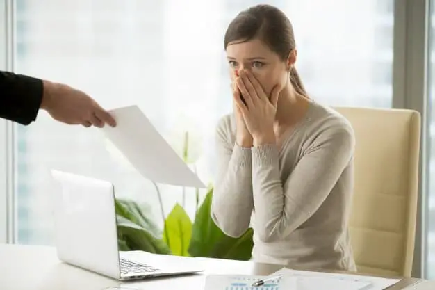 Woman shocked from high debt-to-assets ratio