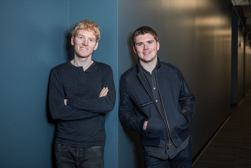 Stripe founders Patrick and John Collison